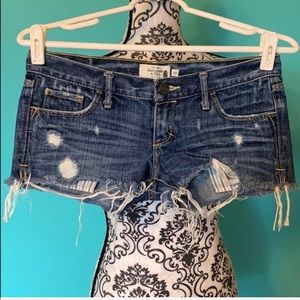 Abercrombie & Fitch Denim Distressed Shorts